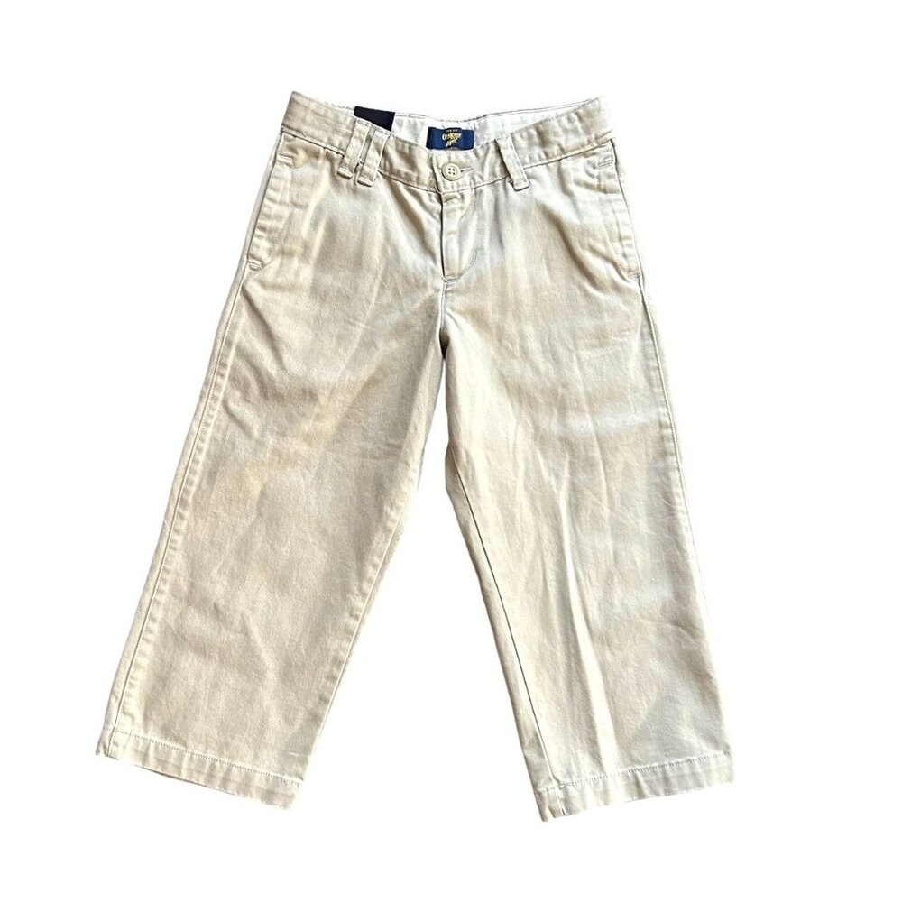 NWT OshKosh B'Gosh Huskey Boys Chino Uniform Adjustable Waist Pants Size 4 Husky